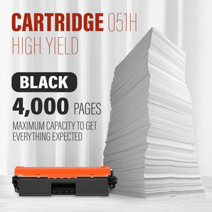 VZORA Canon 051H New Compatible Black Toner Cartridge High Yield of 051H for Canon (1-Pack, Black) Use with Image Class ImageClass LBP162dw LBP1692dwkg LBP161dn ic MF263dn MF264dw MF266dn MF267dw MF269dw