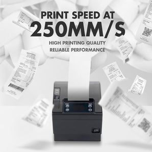 VZORA HS-C832ULWB (DoorDash Compatible) Thermal Receipt Printer, 80mm Receipt Printer, 250mm/s High-Speed Printer, Partial Auto Cutter, Compatible with Windows / Linux / Android / iOS / OPOS, Support ESC / POS, Ideal for Small Business Use