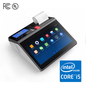 VZORA SG116 Intel Core i5-1135G7 Mini All-in-One POS Terminal, 11.6" 16:9 Capacitive Touch Screen, Built-in Thermal Receipt Printer, 2D Scanner, RJ11/RJ12 Port for Cash Drawer, 5 x USB & 1 x COM, for Supermarket, Grocery, Retail Shop, Restaurant, F&B